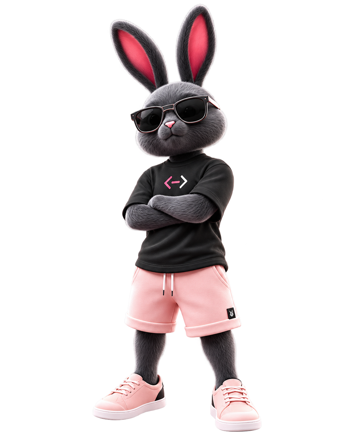 Mascote RabbitCode de pé